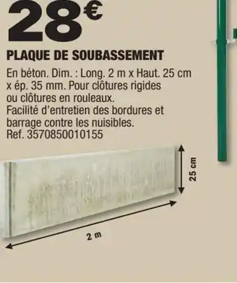 Brico Dépôt PLAQUE DE SOUBASSEMENT offre