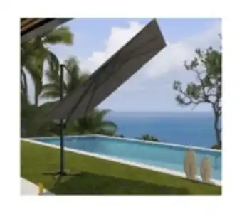 E.Leclerc Brico Sunking - parasol déporté 3x3m - gris anthracite offre