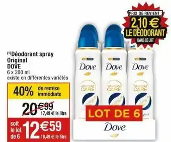 Cora x Carrefour Déodorant dove offre