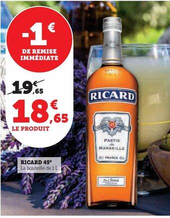 U Express Ricard 45° offre