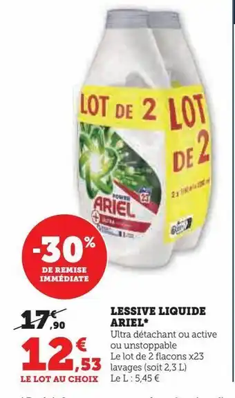 U Express Lessive liquide ariel offre