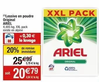 Cora x Carrefour Lessive en poudre ariel offre