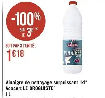 Casino Supermarchés Vinaigre de nettoyage surpuissant 14° offre