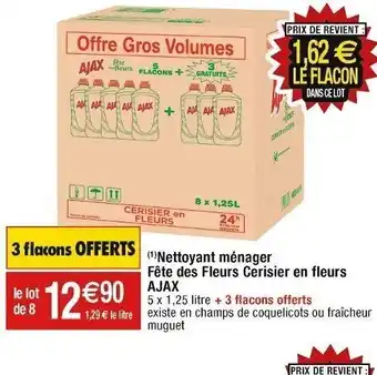 Cora x Carrefour Nettoyant ménager Fête des Fleurs Cerisier en fleurs offre