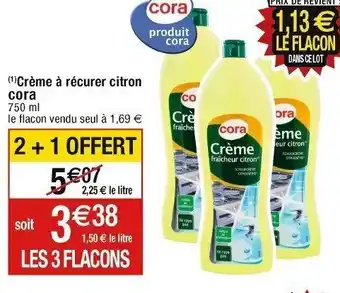 Cora x Carrefour Crème à récurer citron offre