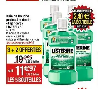 Cora x Carrefour Bain de bouche protection dents et gencives LISTERINE offre