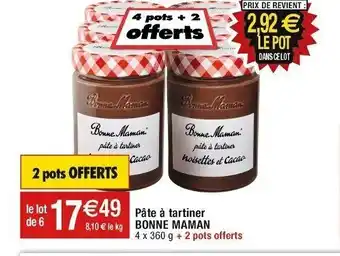 Cora x Carrefour Pâte à tartiner Bonne Maman offre