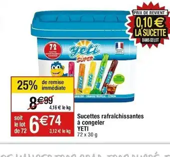 Sucettes rafraîchissantes