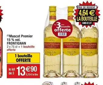 (¹)Muscat Premier 15 % vol. FRONTIGNAN