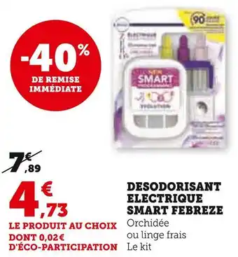 Super U Febreze desodorisant electrique smart offre