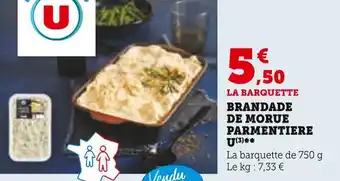 Super U U brandade de morue parmentiere offre