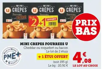 Super U U mini crepes fourrees offre