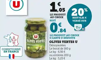 Super U U olives vertes offre