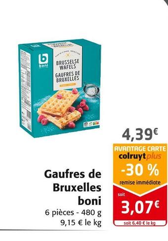 Colruyt Boni gaufres de bruxelles offre
