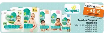 Pampers -30% de remise immédiate sur tous les produits de cet encart couches pampers harmonie