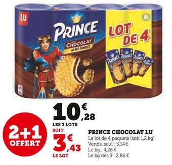 Super U Lu prince chocolat offre