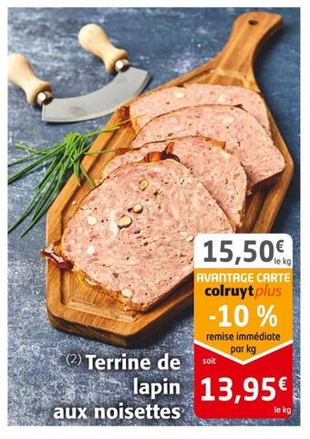 Colruyt Terrine de lapin aux noisettes offre
