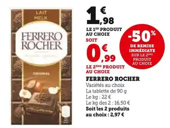 Super U Ferrero rocher ferrero rocher offre