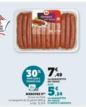 Super U U merguez offre