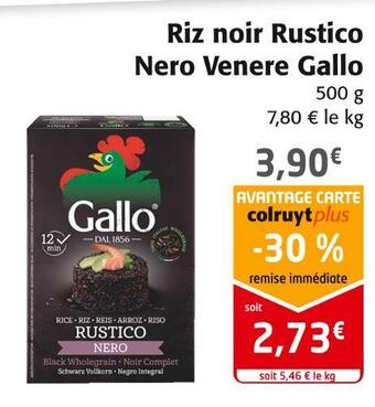 Colruyt Gallo riz noir rustico nero venere offre