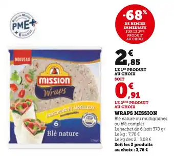 Super U Mission wraps offre