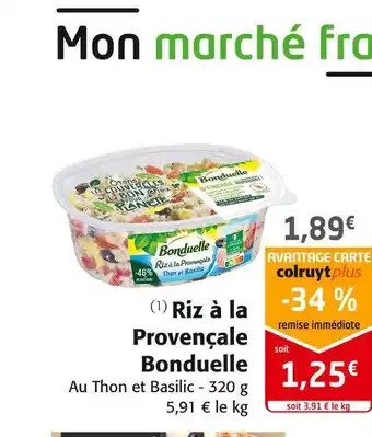 Colruyt Bonduelle riz à la provençale offre