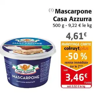 Colruyt Casa azzurra mascarpone offre