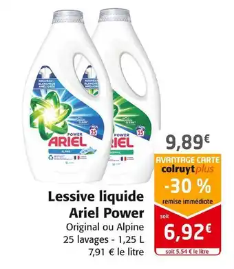 Colruyt Ariel power lessive liquide offre