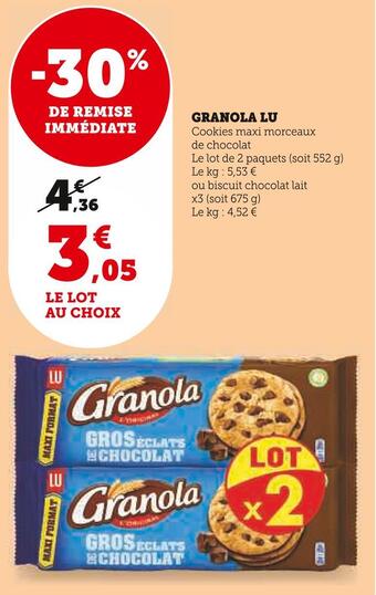 Super U Lu granola offre