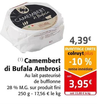 Colruyt Ambrosi camembert di bufala offre