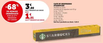 Super U Starbucks cafe by nespresso offre