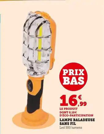 Hyper U Lampe baladeuse sans fil offre