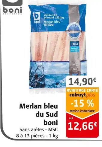 Colruyt Boni merlan bleu du sud offre