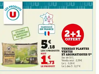 Hyper U U terreau plantes vertes et aromatiques offre