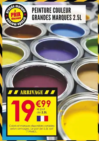 Décor Discount Peinture couleur grandes marques 2.5l offre