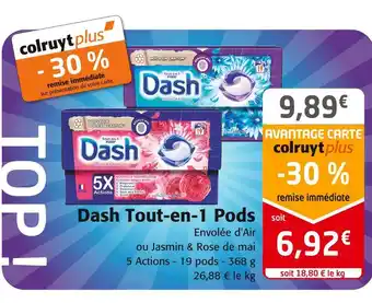 Colruyt Dash dash tout-en-1 pods offre