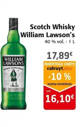 Colruyt William lawson’s scotch whisky offre