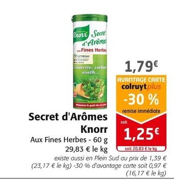 Colruyt Knorr secret d'arômes offre