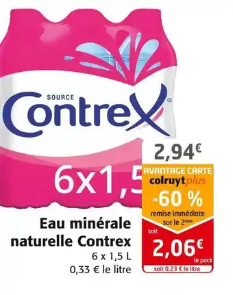 Colruyt Contrex eau minérale naturelle offre