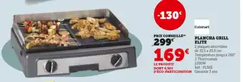 Hyper U Cuisinart plancha grill elite offre