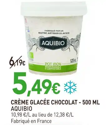 naturéO Aquibio crème glacée chocolat offre
