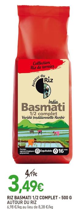 naturéO Autour du riz riz basmati 1/2 complet offre