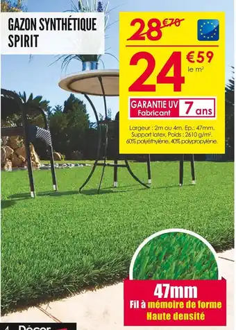 Décor Discount Gazon synthétique spirit offre