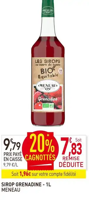 naturéO Meneau sirop grenadine offre
