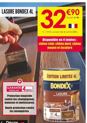 Décor Discount Bondex lasure 4l offre