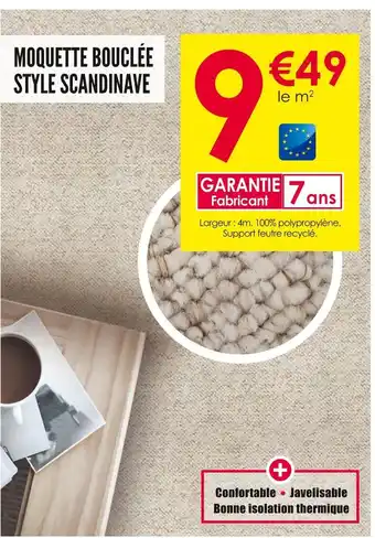 Décor Discount Moquette bouclée style scandinave offre