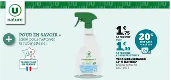 Hyper U U nature vinaigre menager 12° * offre
