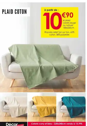 Décor Discount Plaid coton offre