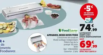 Foodsaver appareil mise sous vide