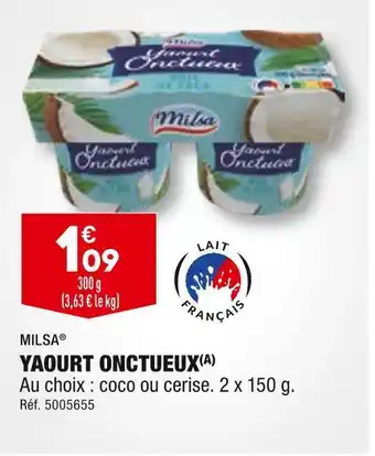 ALDI Milsa yaourt onctueux offre